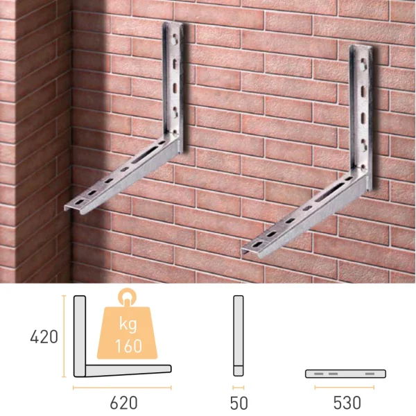 Konzole (pár) žárový pozink 62cm