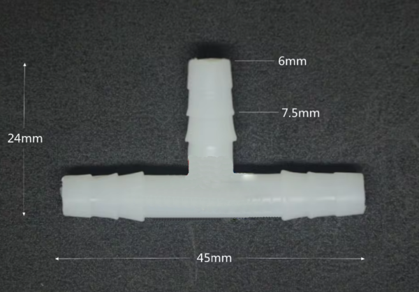 T-kus pro hadičku 6mm